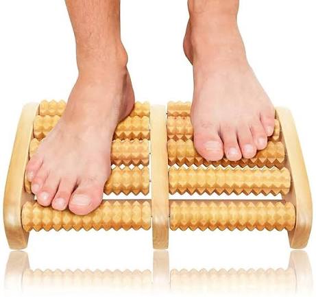Wooden Roller Massager | Durable Natural Wood Design For Relaxation Stress Relief And Improved Blood Circulation