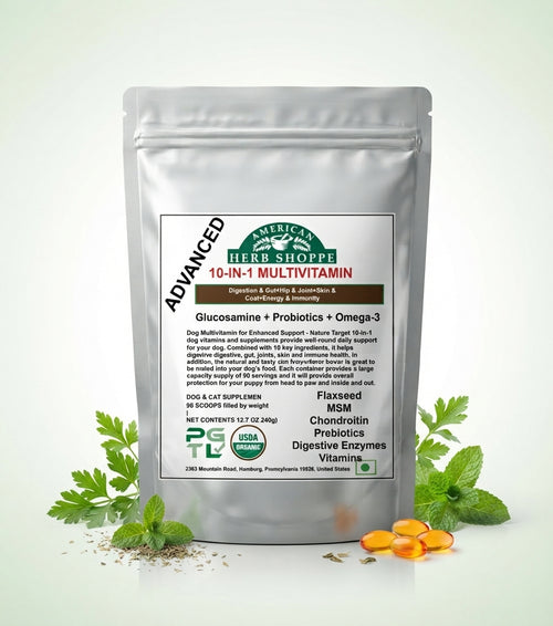 10-in-1 Dog & Cat Multivitamin | Probiotics, Omega-3 & Joint Support - 100g