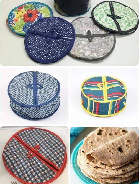 Zipper Roti Cover - Random Color