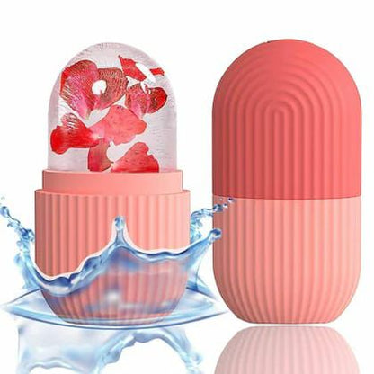 Silicone Ice Roller With Box - Beauty Accessory Designed For Facial Cooling And Daily Skincare Routine (Random Color)